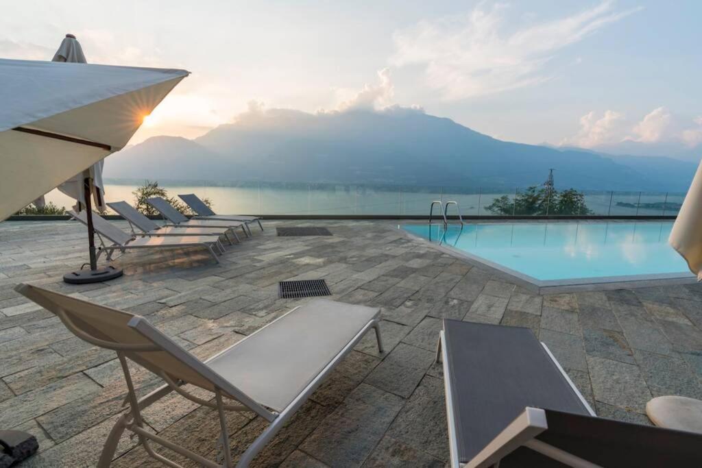 Magic Lake View With Beautiful Pool Area Bellano Dış mekan fotoğraf